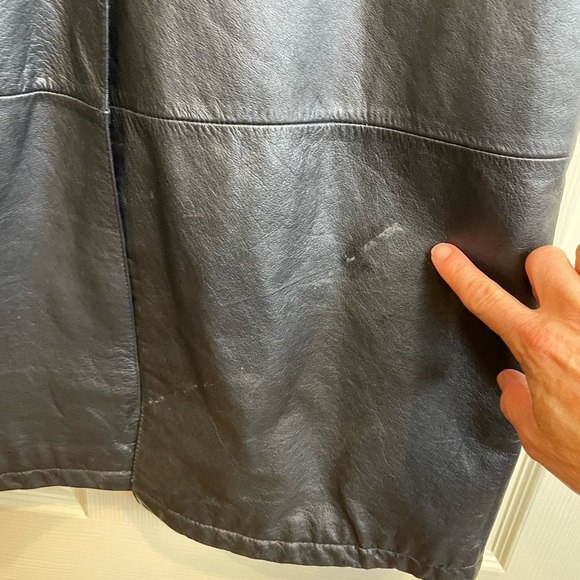 Vintage Jacqueline Ferrar Black Leather Women's trench Coat - Picture 15 of 16